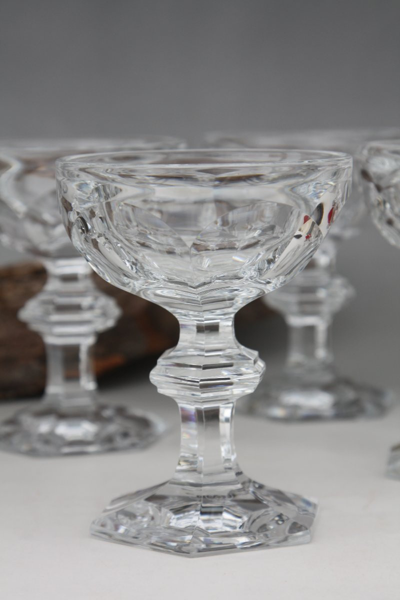 Set de 4 coupes à Champagne en cristal de Baccarat modèle Harcourt-photo-1