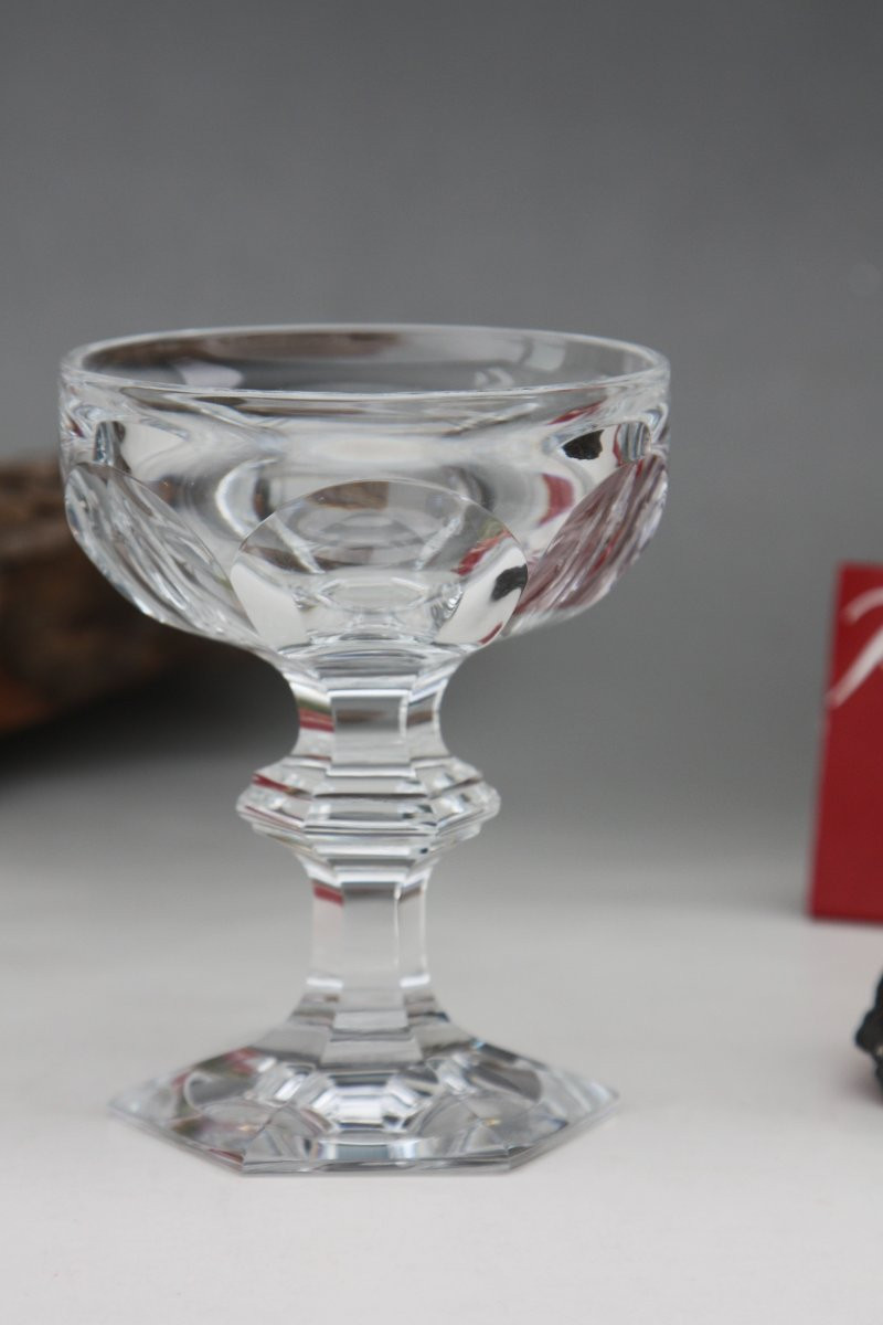 Set de 4 coupes à Champagne en cristal de Baccarat modèle Harcourt-photo-3