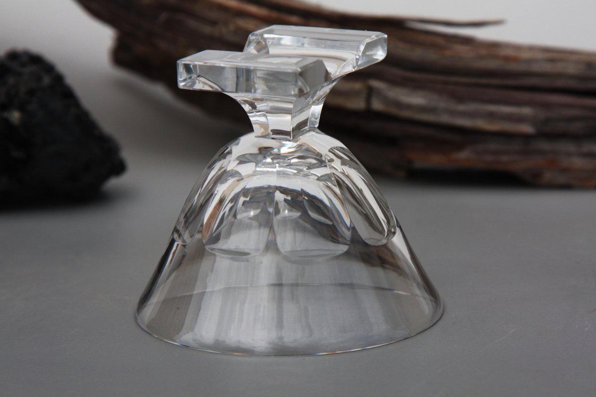 Aperitif Glass In Baccarat Cristal, Saint-hubert Model, Art Deco-photo-3