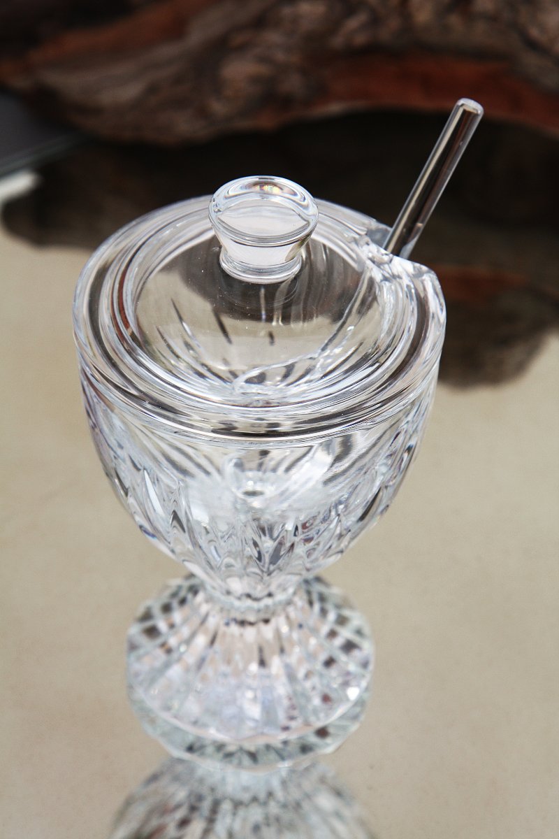 Baccarat Crystal Mustard Pot, Massena Model-photo-1
