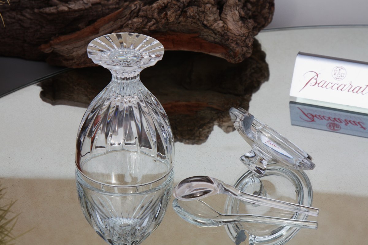 Baccarat Crystal Mustard Pot, Massena Model-photo-2