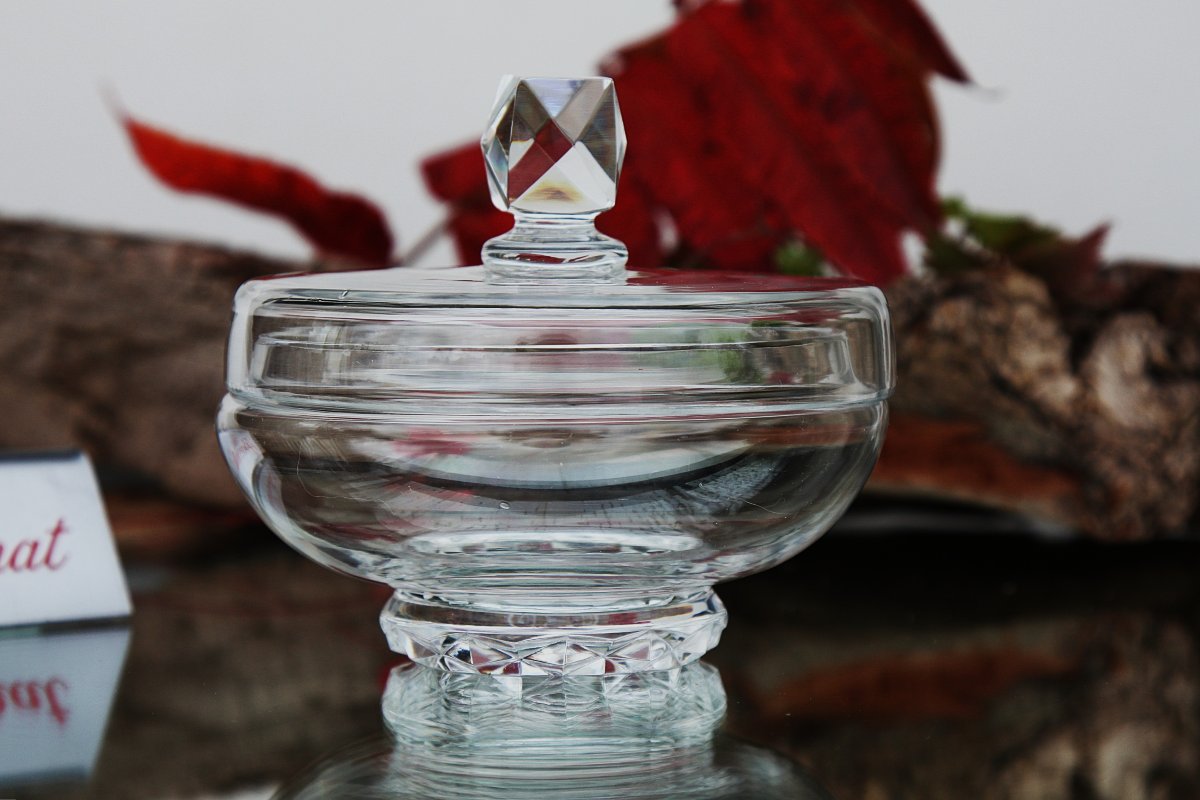 Baccarat Crystal Powder Box, Rachel Model-photo-2