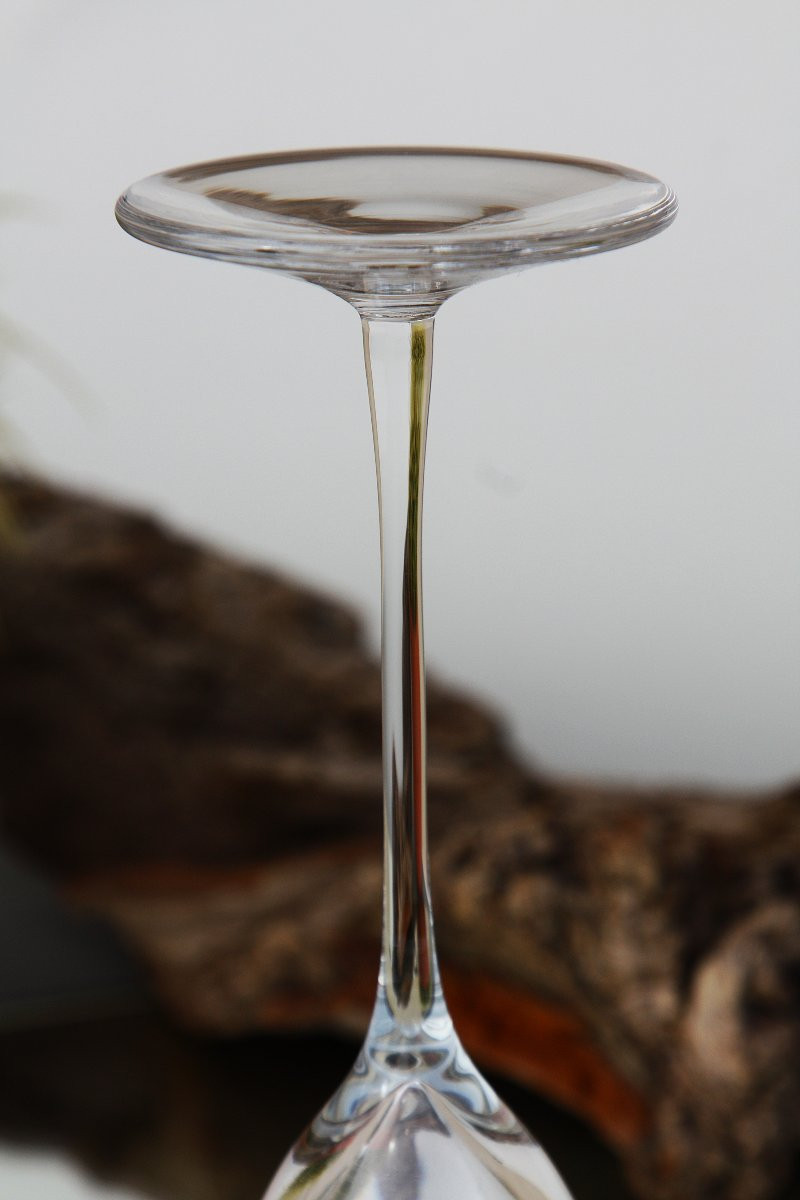 Daum Crystal Tête-à-tête Set, Iroise Model, 2 Water Glasses And 2 Champagne Glasses-photo-3