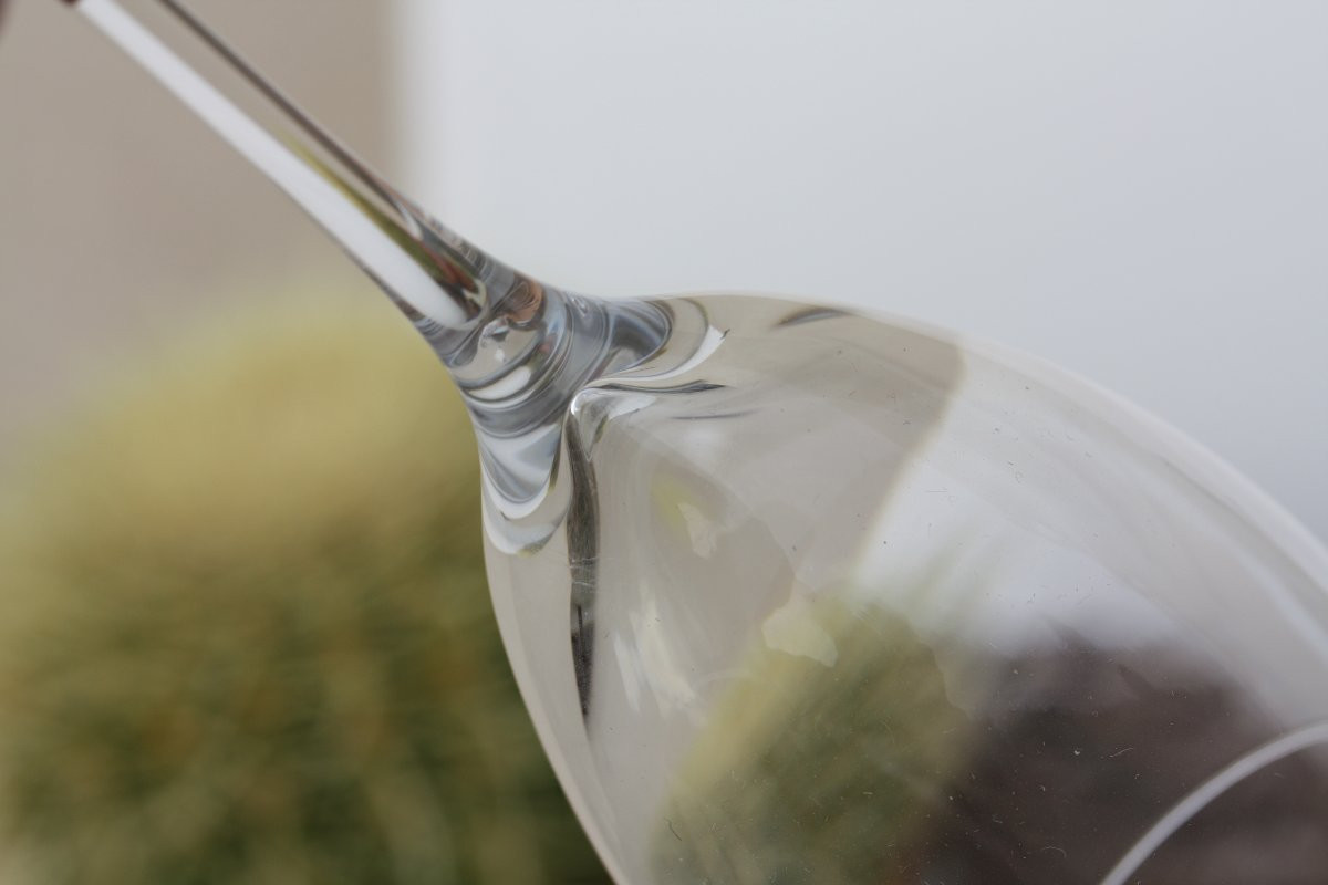 Daum Crystal Tête-à-tête Set, Iroise Model, 2 Water Glasses And 2 Champagne Glasses-photo-4