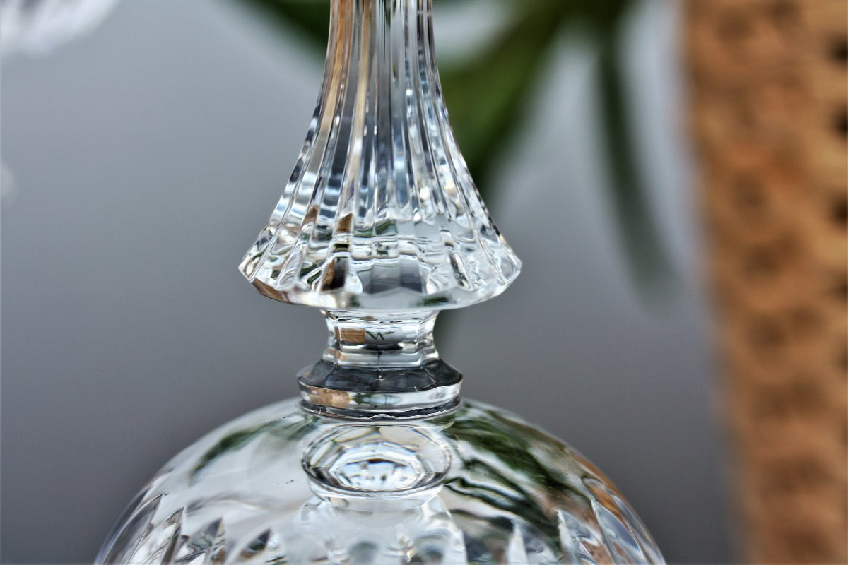 Set Of 6 Saint-louis Crystal Bordeaux Wine Glasses, Fontainebleau Pattern-photo-2