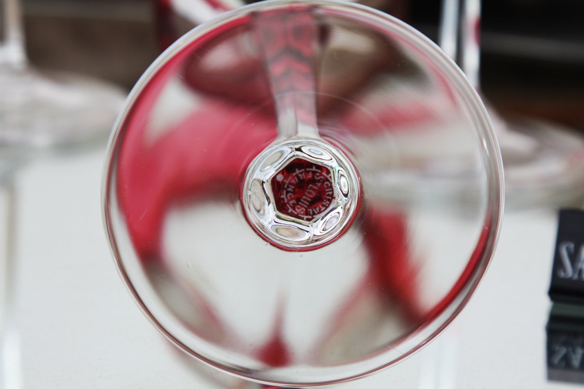 Set Of 6 Roemer Glasses In Saint Louis Crystal, Bristol Pattern-photo-3