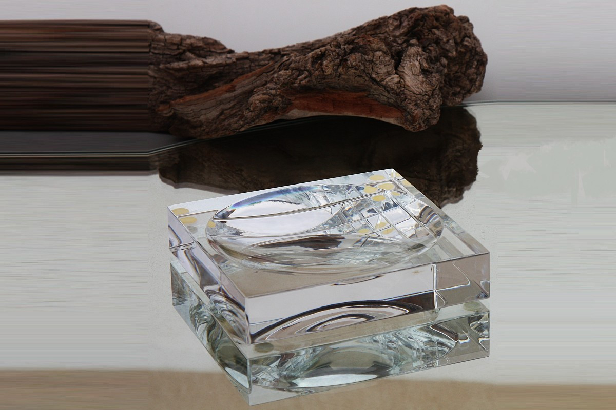 Grand vide-poche en cristal de Baccarat modèle Sparte