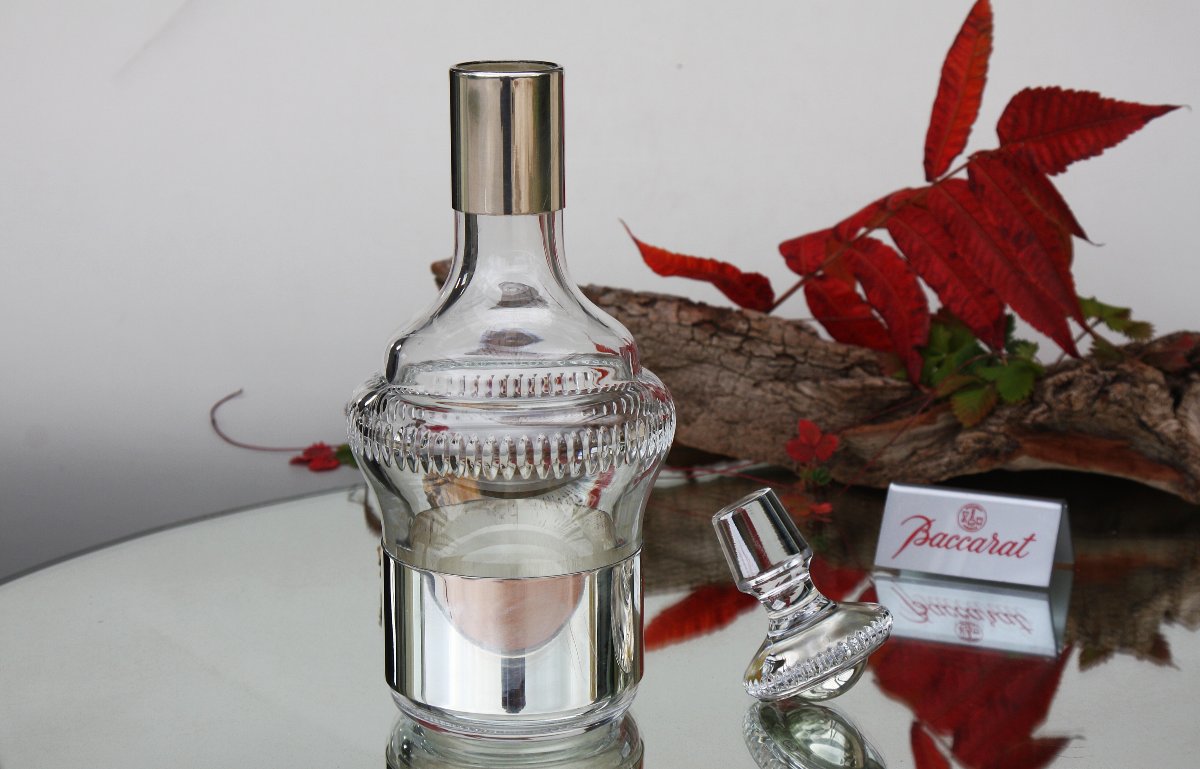 Carafe à Cognac en cristal de Baccarat modèle Silver 1883-photo-3