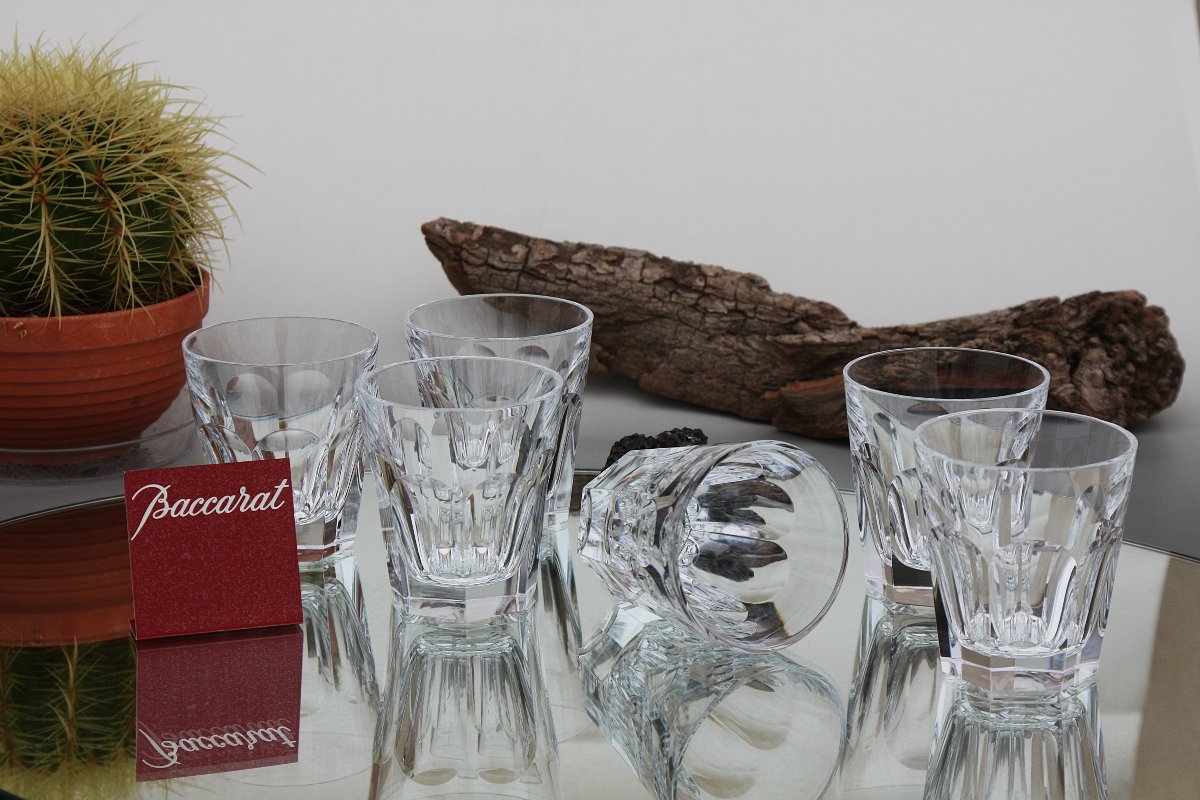 Set de 6 verres à whisky en cristal de Baccarat modèle Harcourt-photo-2