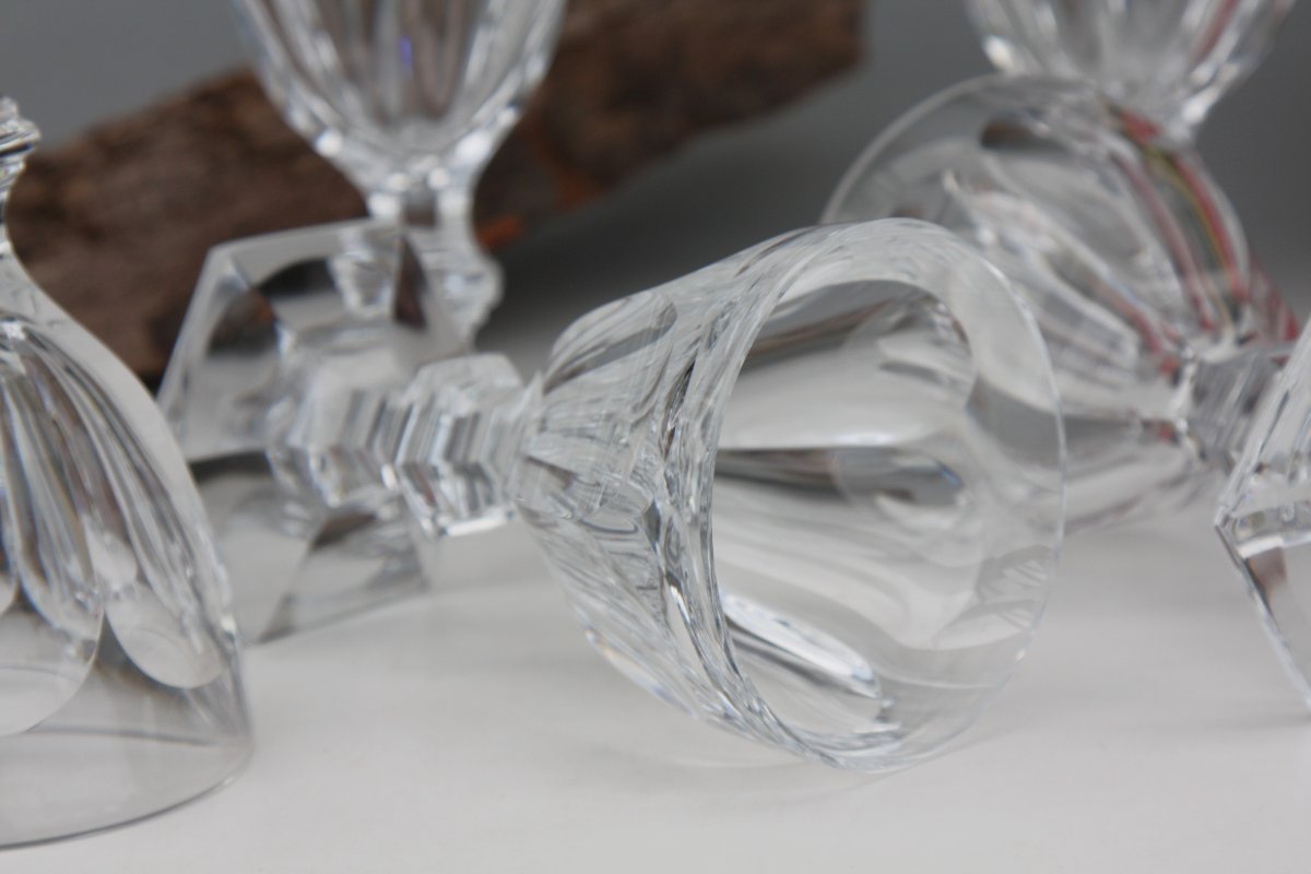 Set de 6 verres à vin n°3 en cristal de Baccarat modèle Harcourt-photo-2