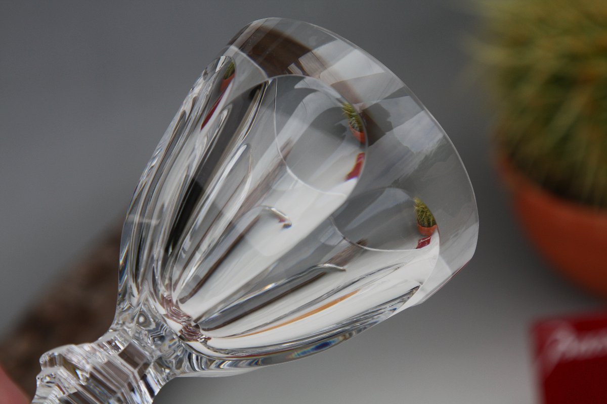 Set de 6 verres à vin n°3 en cristal de Baccarat modèle Harcourt-photo-8