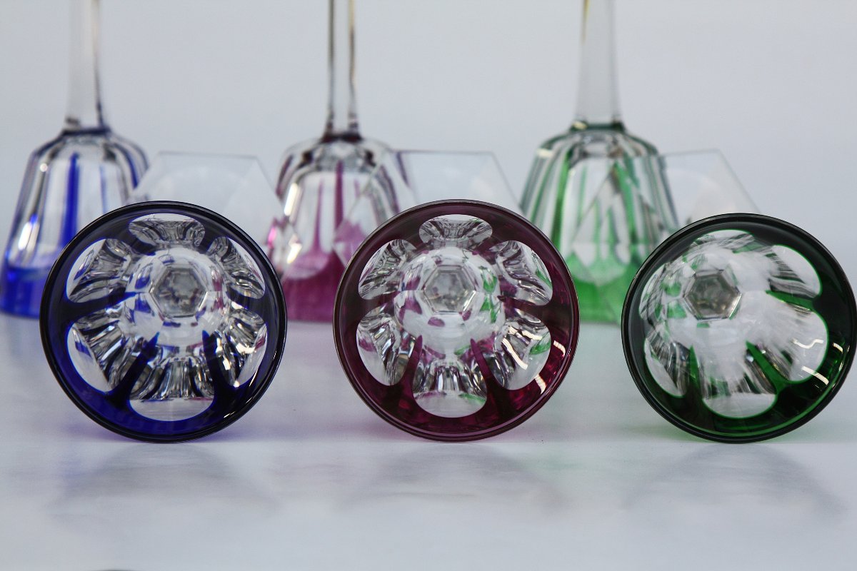 Set Of 6 Baccarat Crystal Roemer Glasses, Harcourt Pattern-photo-2