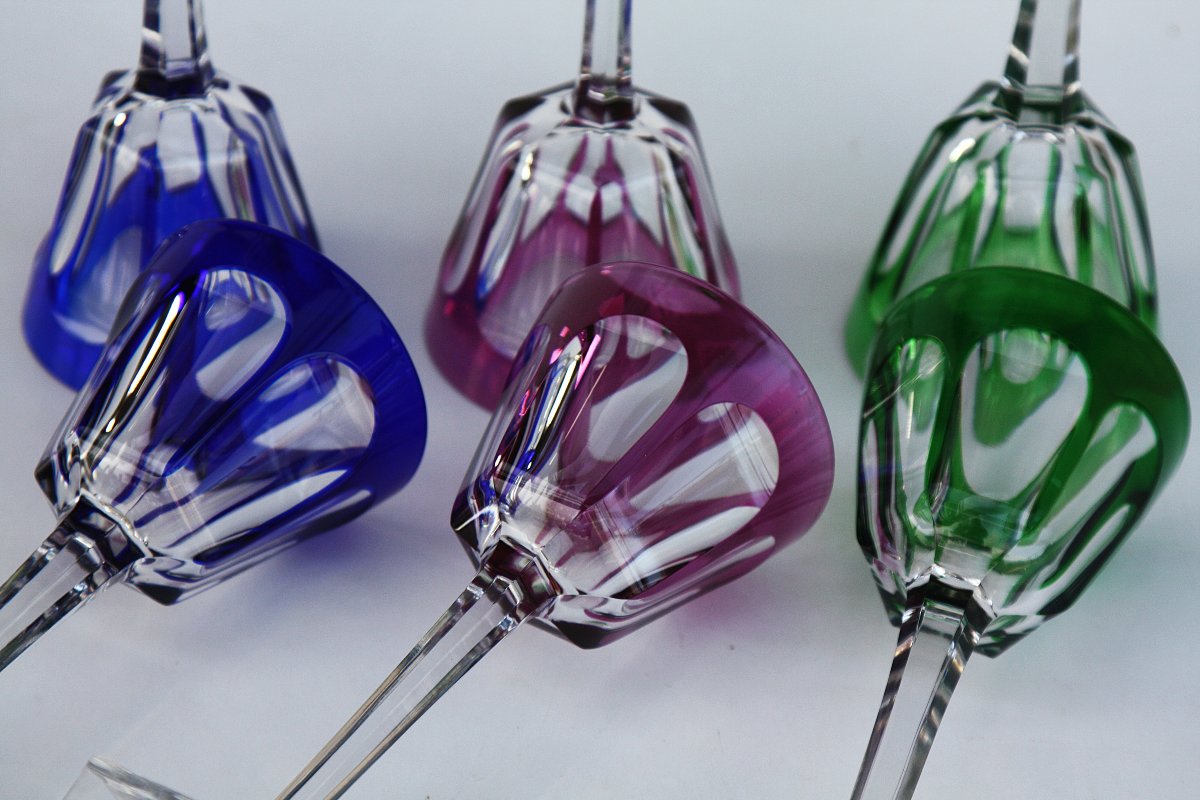 Set Of 6 Baccarat Crystal Roemer Glasses, Harcourt Pattern-photo-3