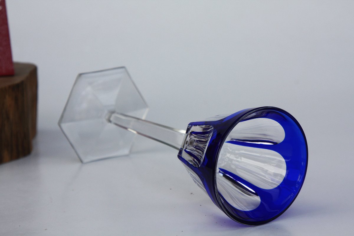 Set Of 6 Baccarat Crystal Roemer Glasses, Harcourt Pattern-photo-1