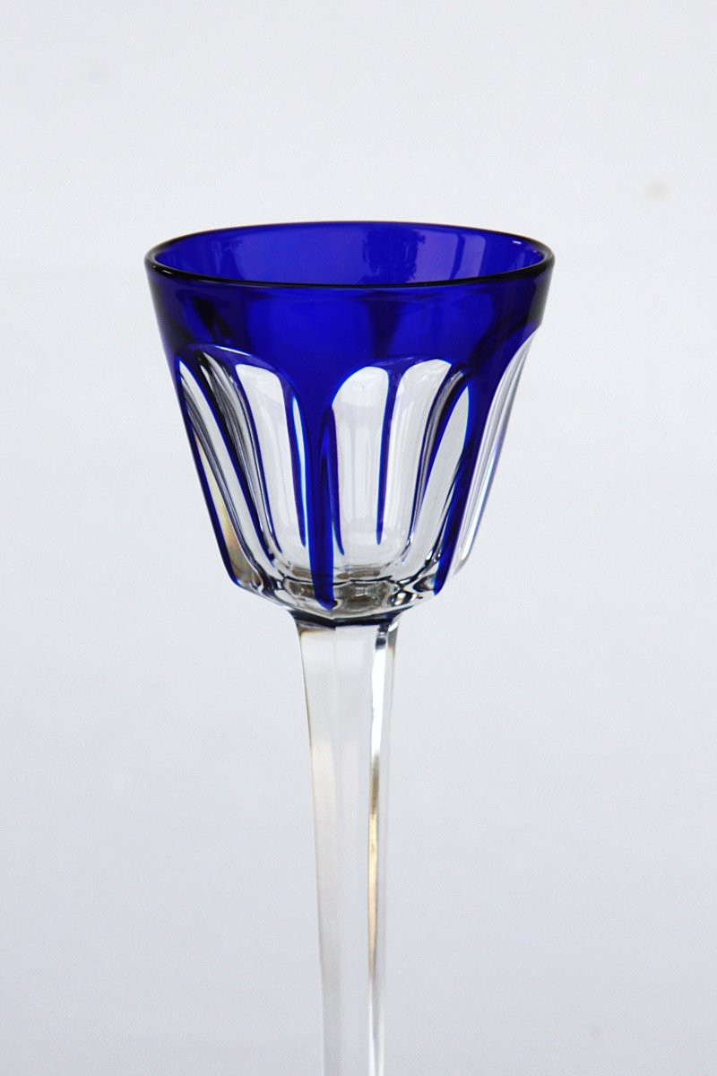 Set Of 6 Baccarat Crystal Roemer Glasses, Harcourt Pattern-photo-2