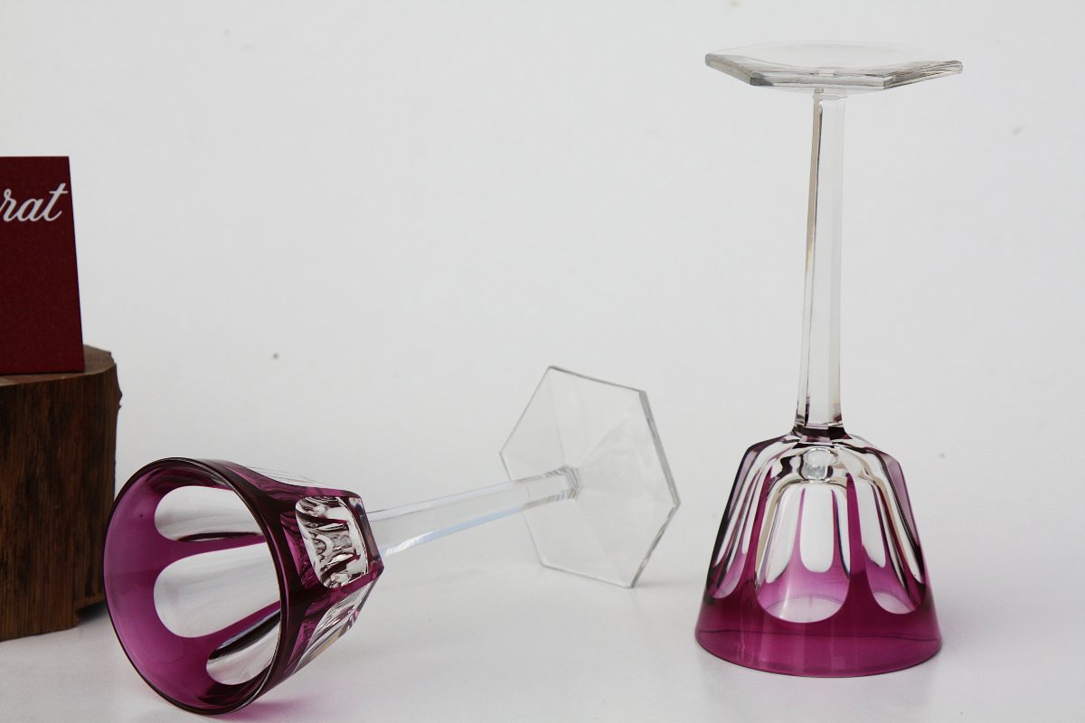 Set Of 6 Baccarat Crystal Roemer Glasses, Harcourt Pattern-photo-6
