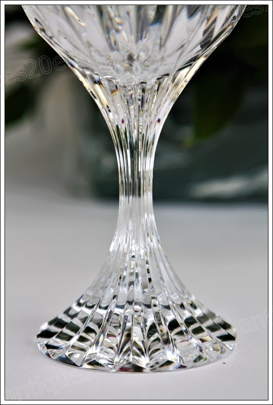 Set Of 6 Baccarat Crystal Water Glasses, Massena Pattern-photo-4