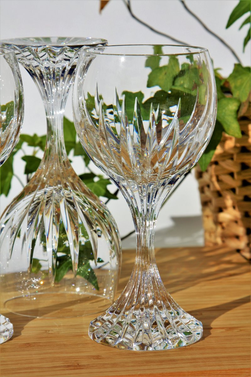 Set de 6 verres à vin n°4 en cristal de Baccarat modèle Massena-photo-2
