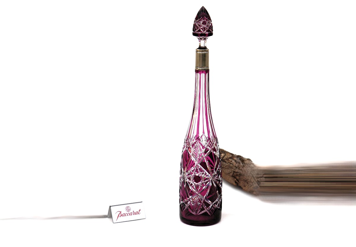 Grande carafe à vin en cristal de Baccarat Fantaisie