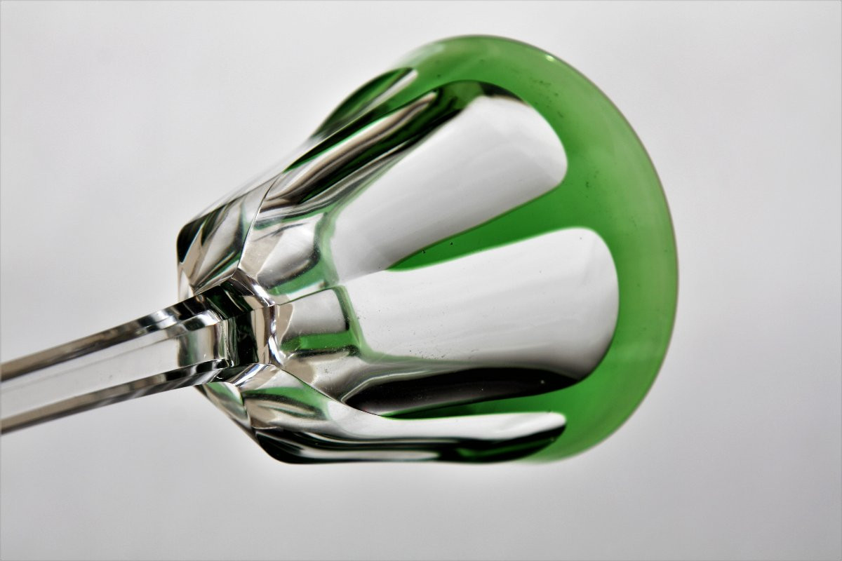 Verre à vin du Rhin en cristal de Baccarat modèle Harcourt vert-photo-3