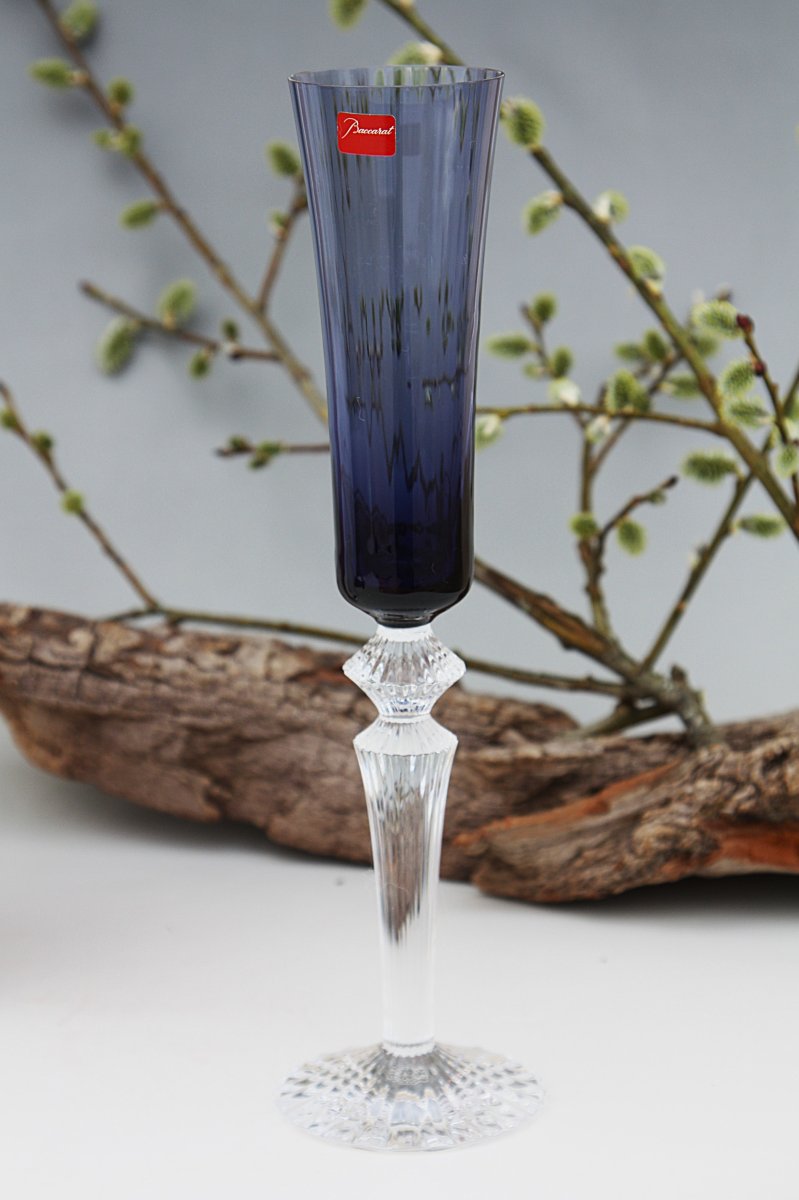 Set de 2 flûtes à Champagne en cristal de Baccarat modèle Mille Nuits-photo-3