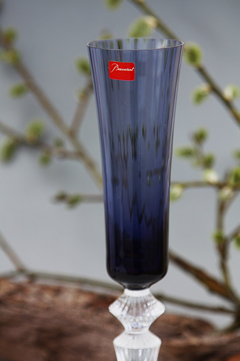 Set de 2 flûtes à Champagne en cristal de Baccarat modèle Mille Nuits-photo-3