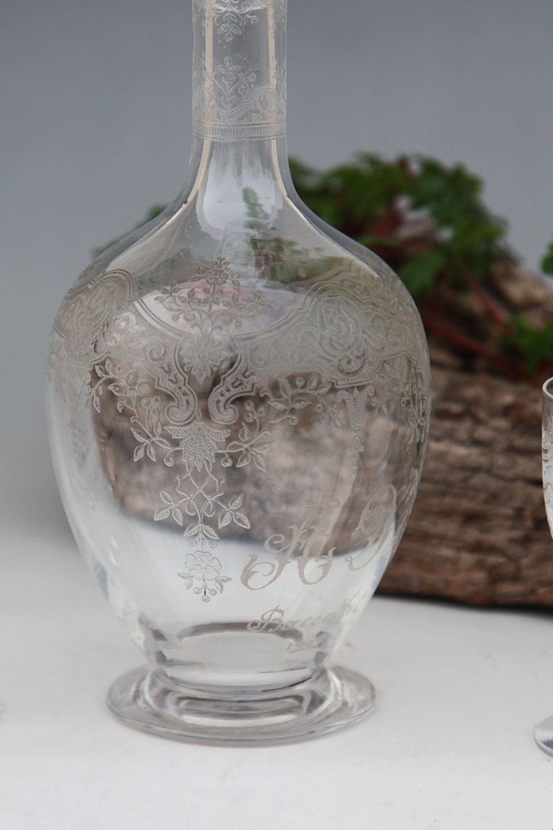 Service à liqueur en cristal de Baccarat modèle Médicis-photo-1