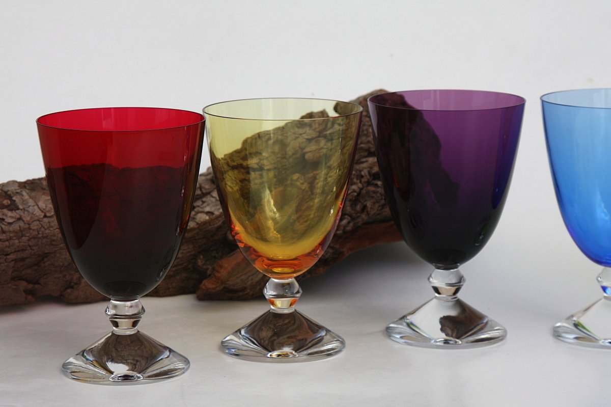 Set de 6 verres à vin du Rhin en cristal de Baccarat modèle Vega-photo-3