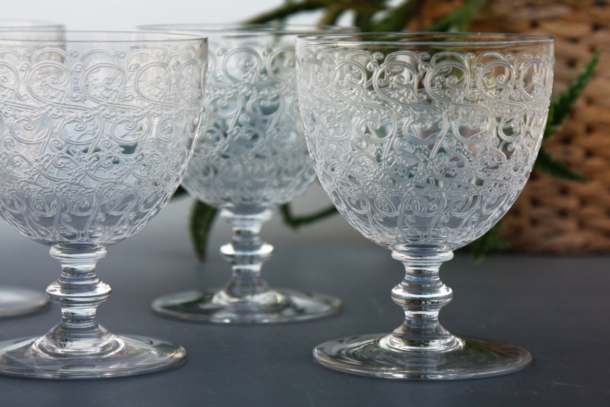 Set de 6 verres à vin n°3 en cristal de Baccarat modèle Rohan-photo-2