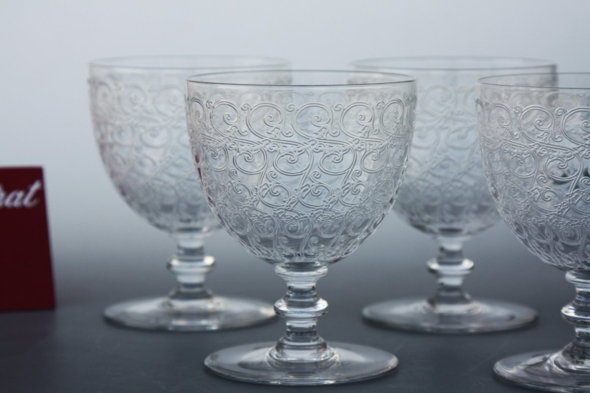 Set de 6 verres à vin n°3 en cristal de Baccarat modèle Rohan-photo-2