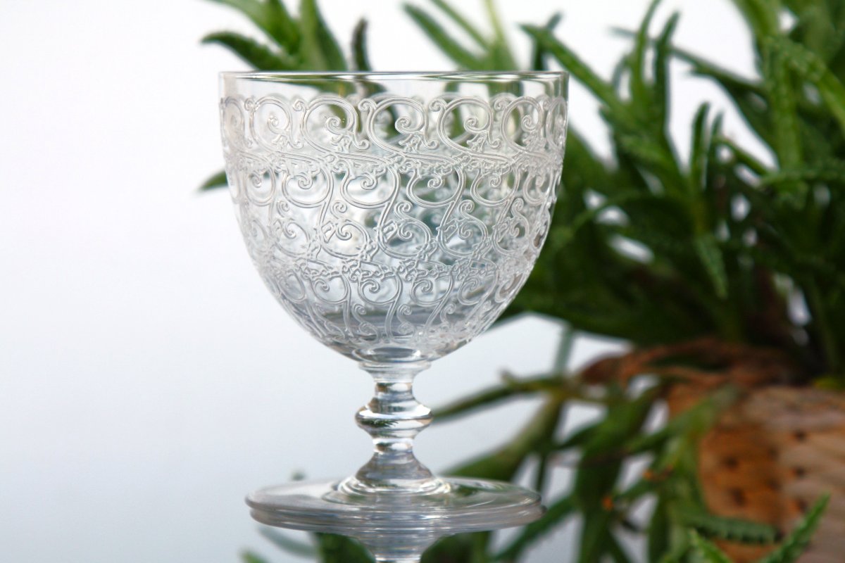 Set de 6 verres à vin n°3 en cristal de Baccarat modèle Rohan-photo-3