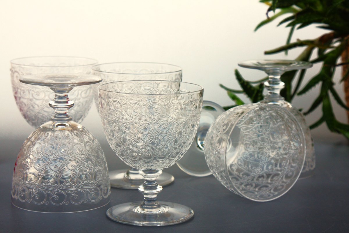 Set de 6 verres à vin n°3 en cristal de Baccarat modèle Rohan-photo-4
