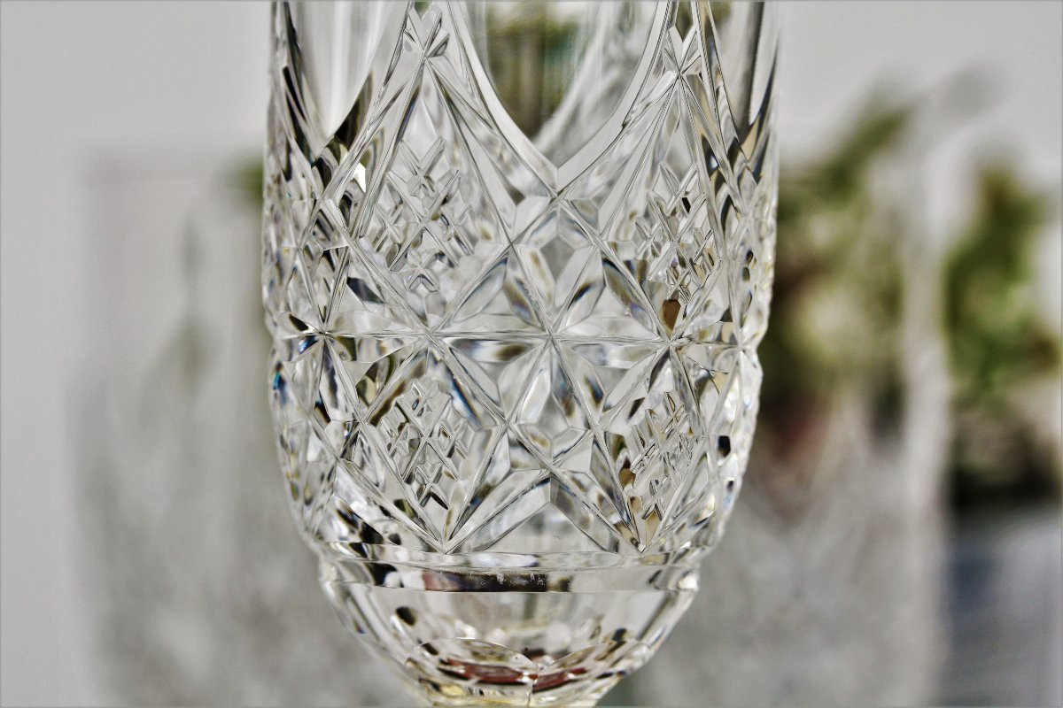 Set de 6 flûtes à champagne en cristal de Baccarat, modèle Colbert-photo-2