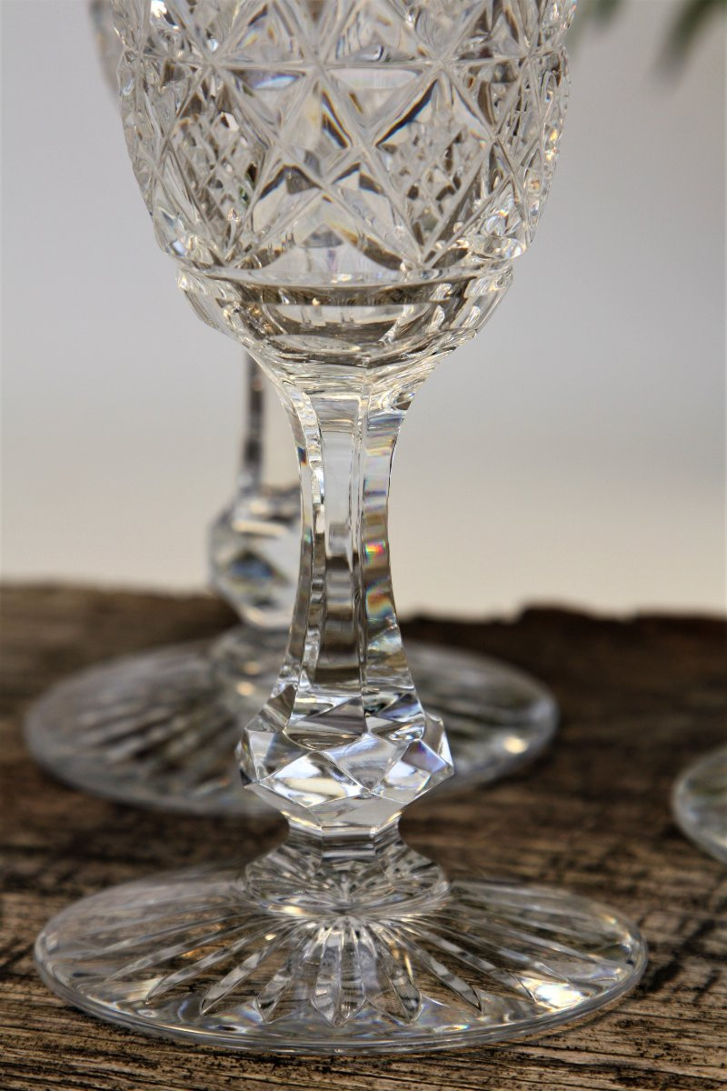 Set de 6 flûtes à champagne en cristal de Baccarat, modèle Colbert-photo-6