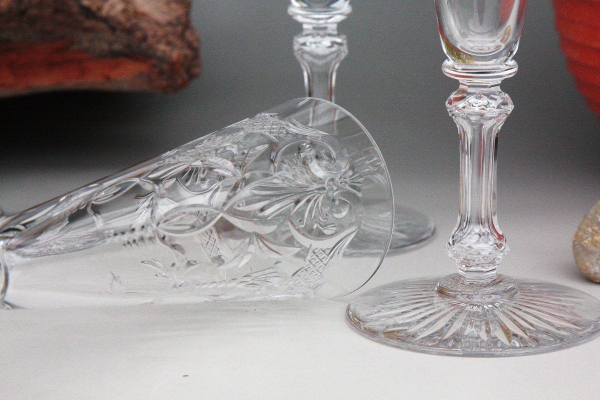 Set de 6 flûtes à Champagne en cristal de Baccarat modèle Marennes-photo-2