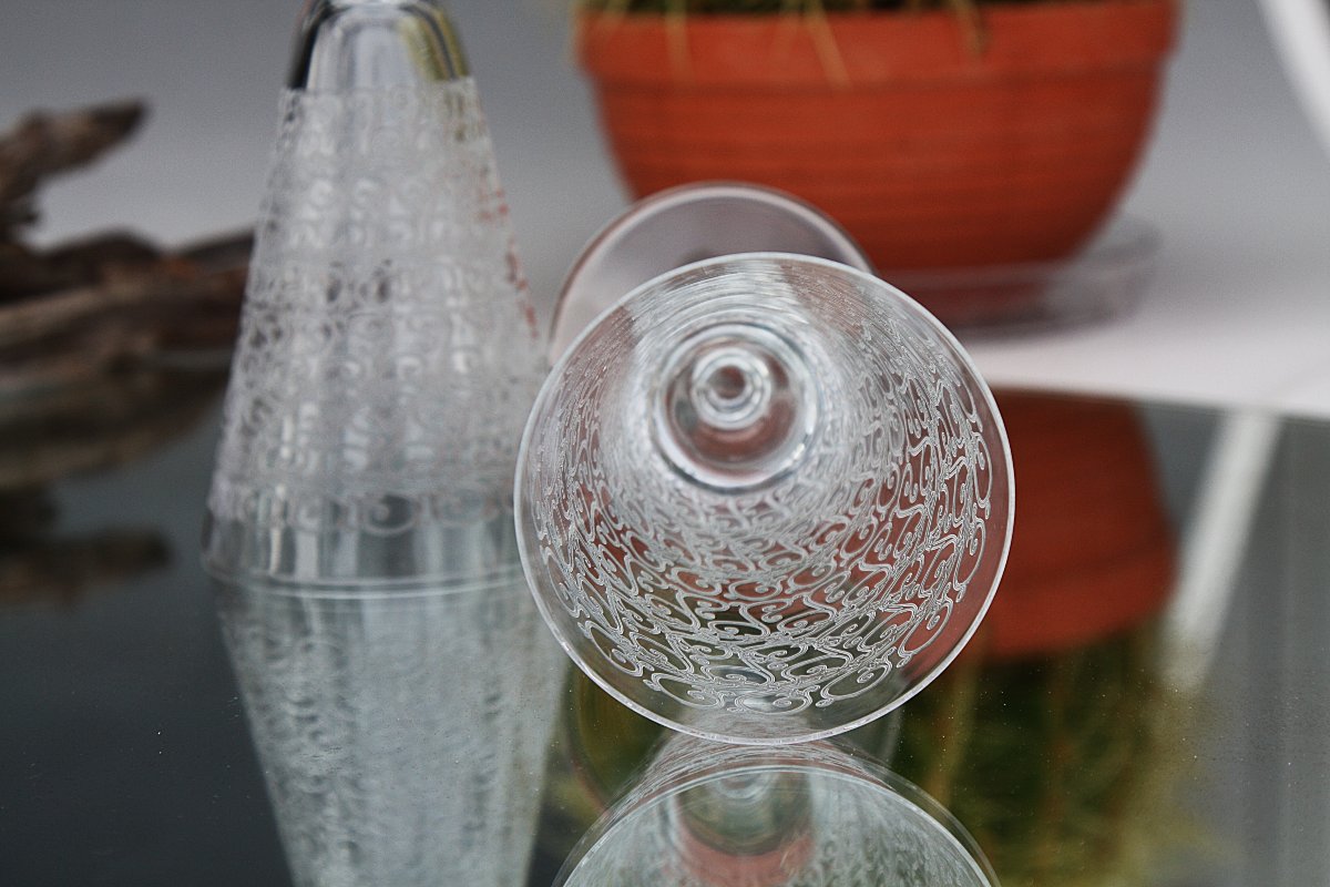 Set de 6 flûtes à champagne en cristal de Baccarat, modèle Rohan-photo-4