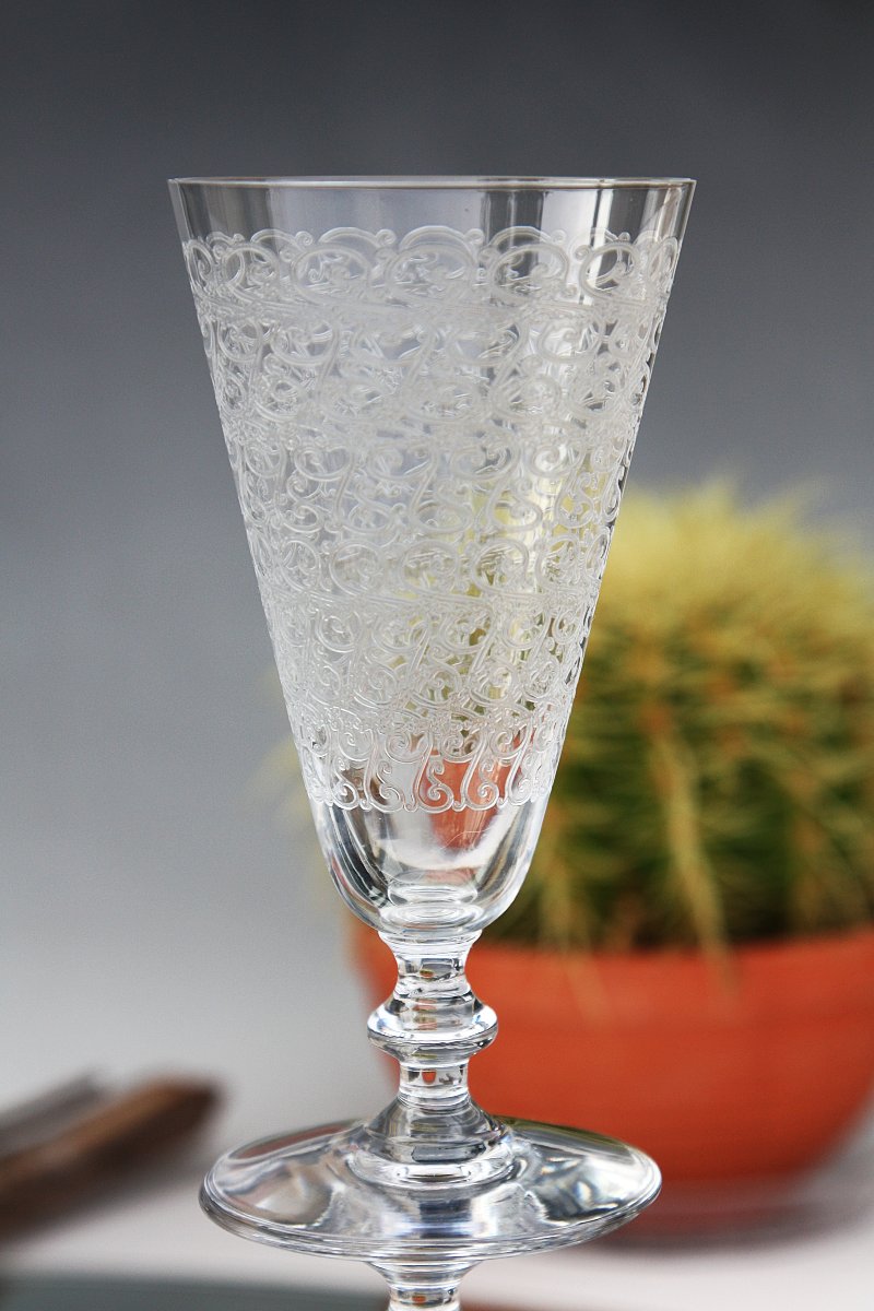 Set de 6 flûtes à champagne en cristal de Baccarat, modèle Rohan-photo-6