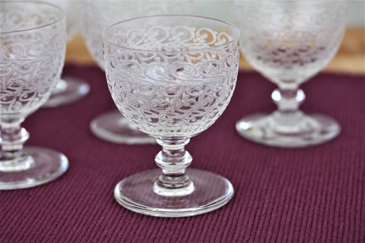 Set de 6 verres à vin n°4 en cristal de Baccarat modèle Rohan-photo-3