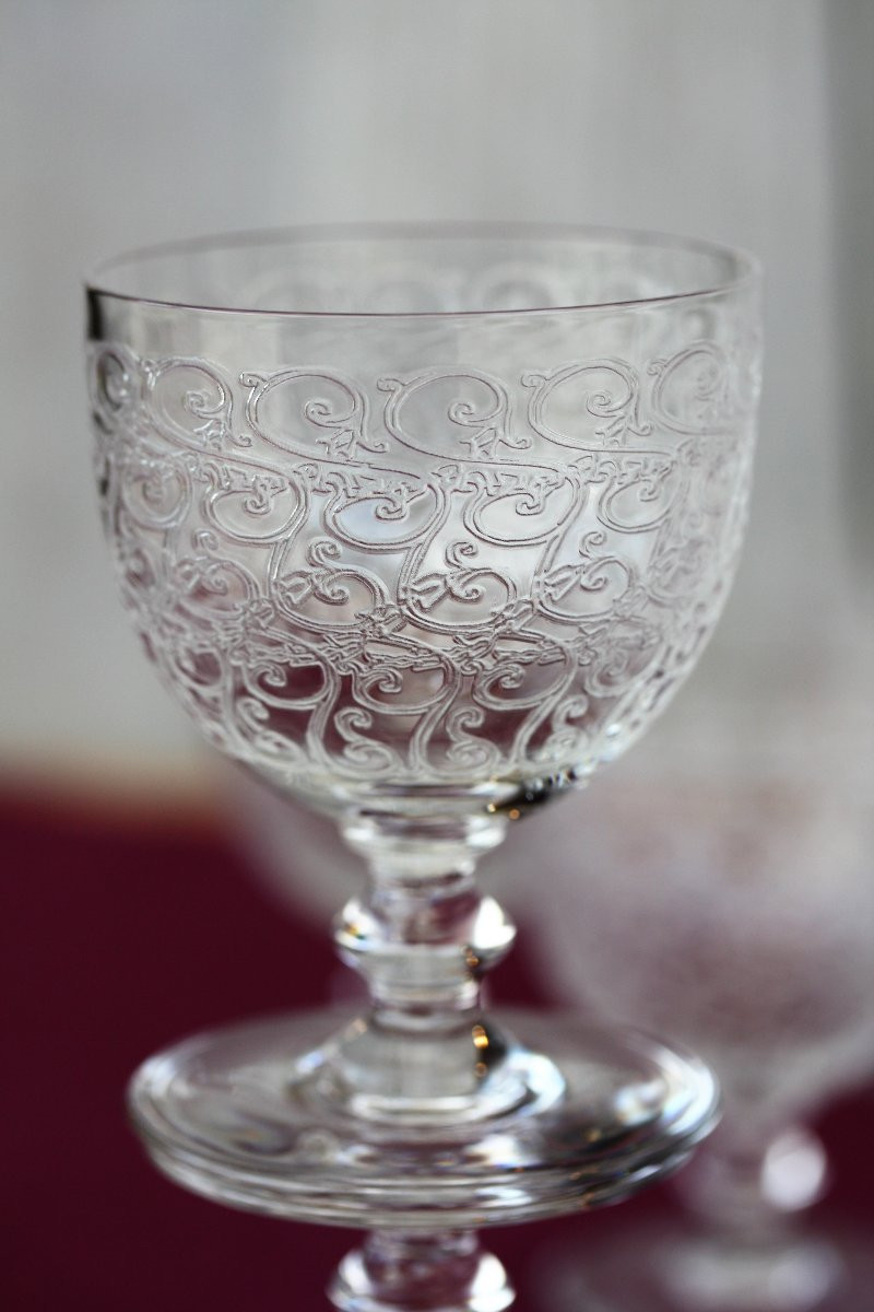 Set de 6 verres à vin n°4 en cristal de Baccarat modèle Rohan-photo-4