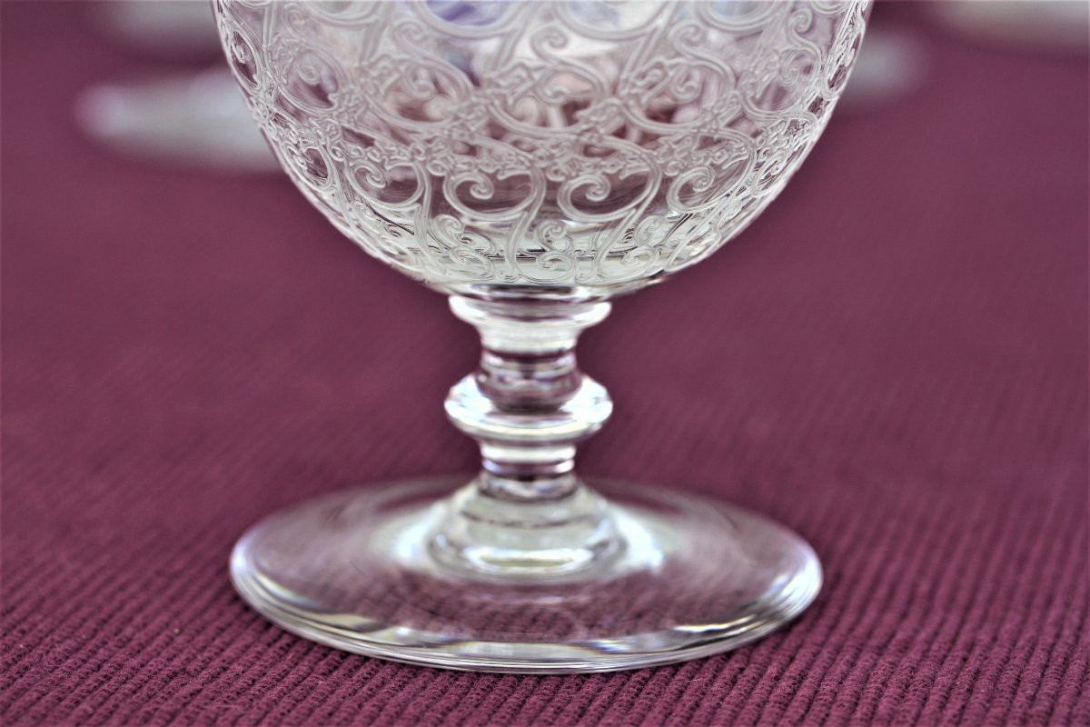 Set de 6 verres à vin n°4 en cristal de Baccarat modèle Rohan-photo-2