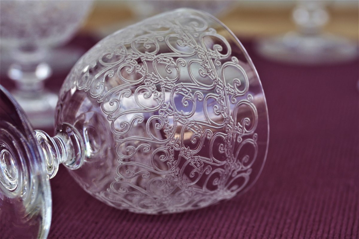 Set de 6 verres à vin n°4 en cristal de Baccarat modèle Rohan-photo-4