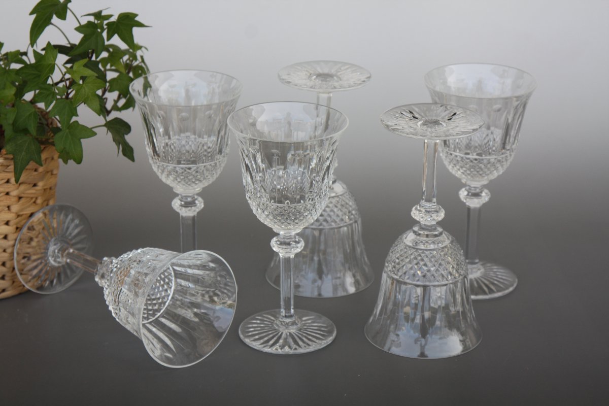 Set De 6 Verres à Vin N°3 En Cristal de Saint-Louis Modèle Tommy-photo-2