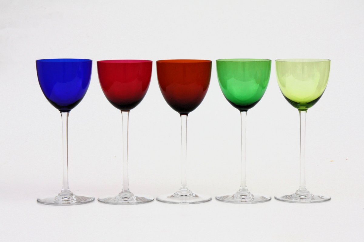 Set de 5 verres à vin du Rhin en cristal Baccarat Perfection-photo-5