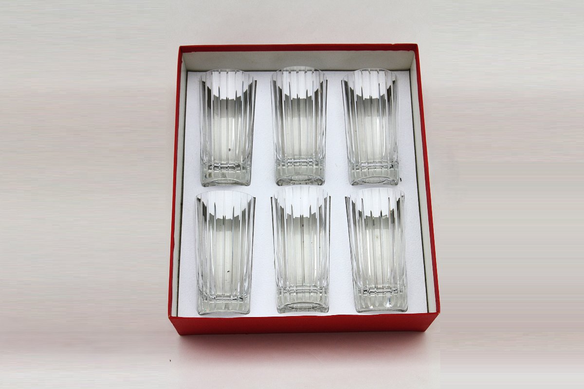Set Of 6 Long Drink Glasses In Baccarat Crystal, Harmonie Model