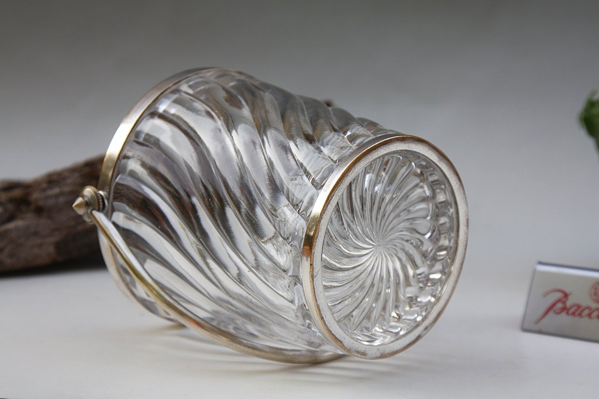Seau à glace en cristal de Baccarat modèle Bambou Tors-photo-3