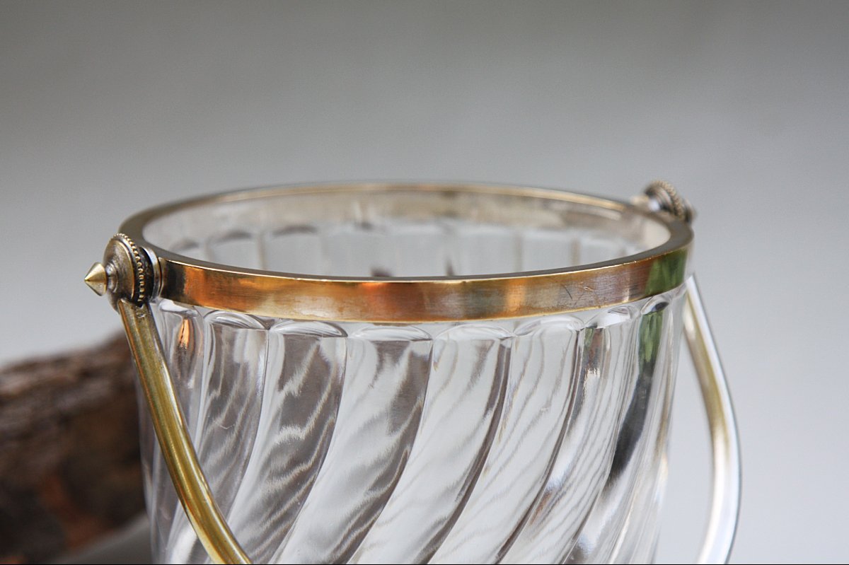 Seau à glace en cristal de Baccarat modèle Bambou Tors-photo-5
