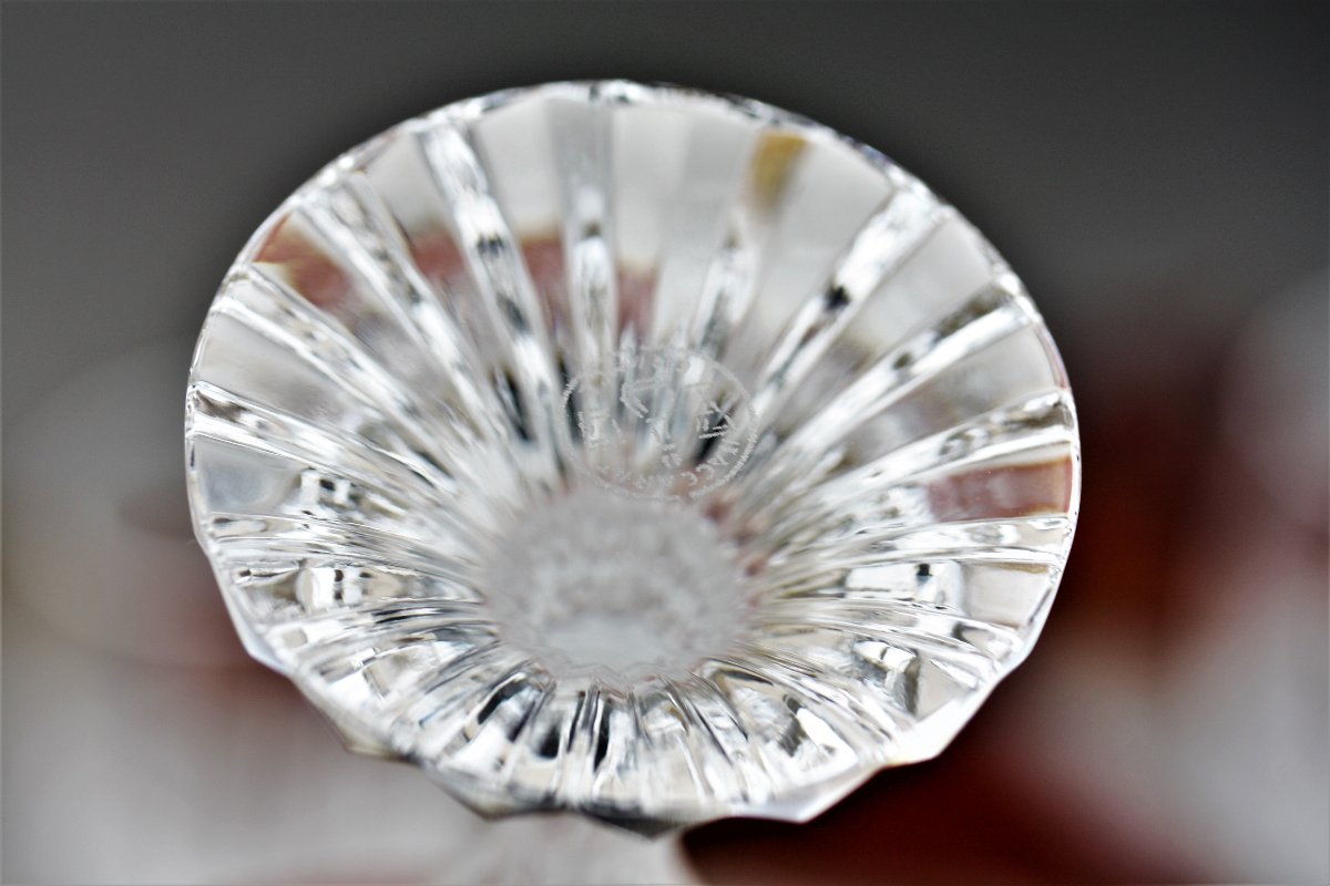 Set de 6 flûtes à vodka ou liqueur en cristal de Baccarat, modèle Massena-photo-1