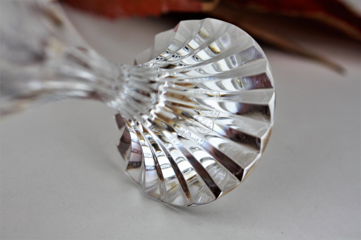 Set de 6 flûtes à vodka ou liqueur en cristal de Baccarat, modèle Massena-photo-2