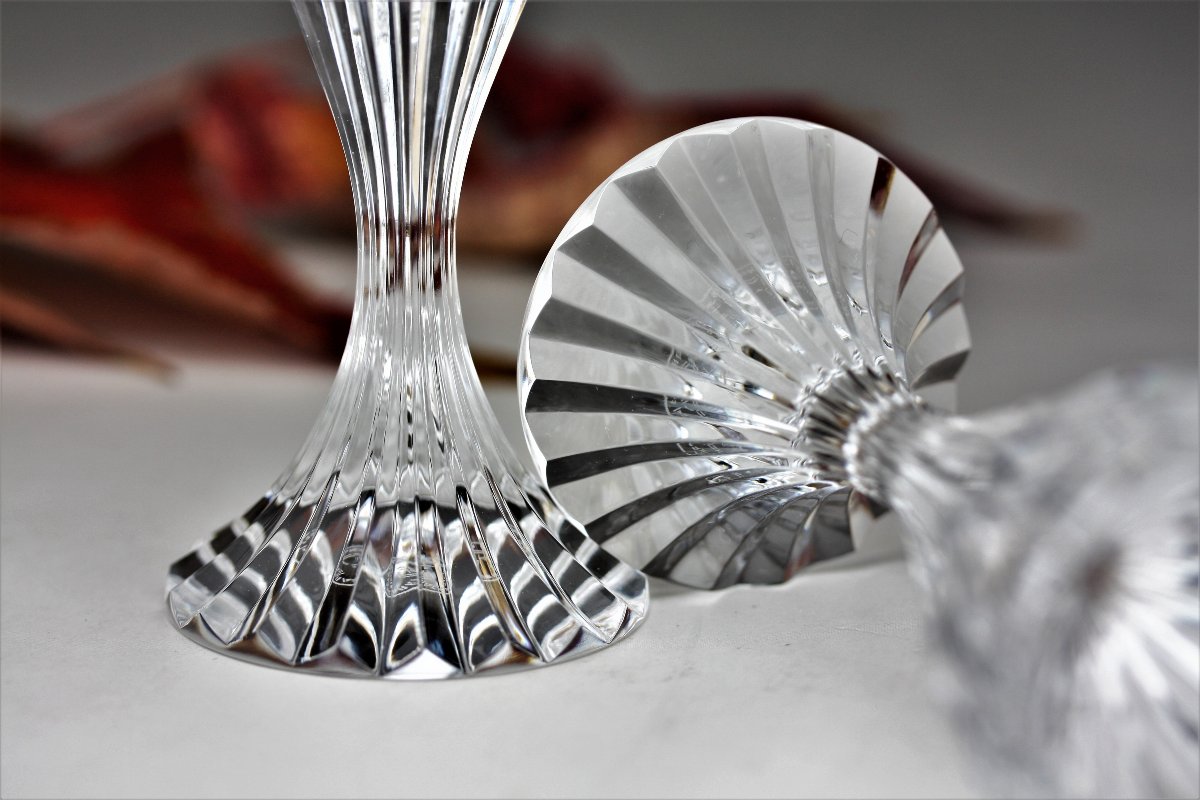 Set de 6 flûtes à vodka ou liqueur en cristal de Baccarat, modèle Massena-photo-5