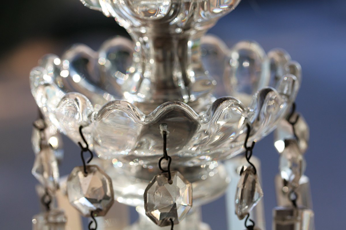 Flambeau à verrine en cristal de Baccarat, modèle Médaillon-photo-5